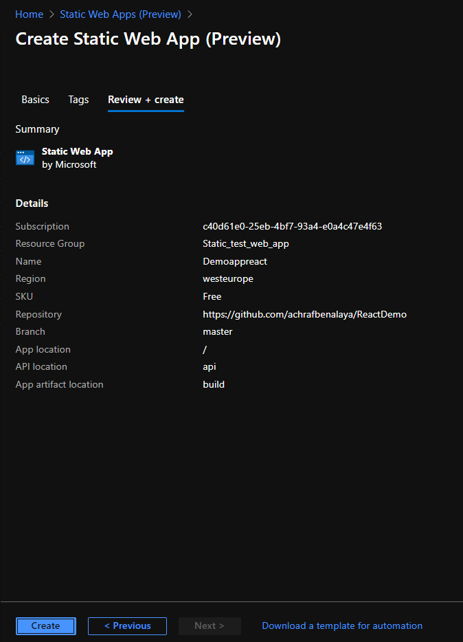 How To Host a React Static Website on Azure – achraf ben alaya