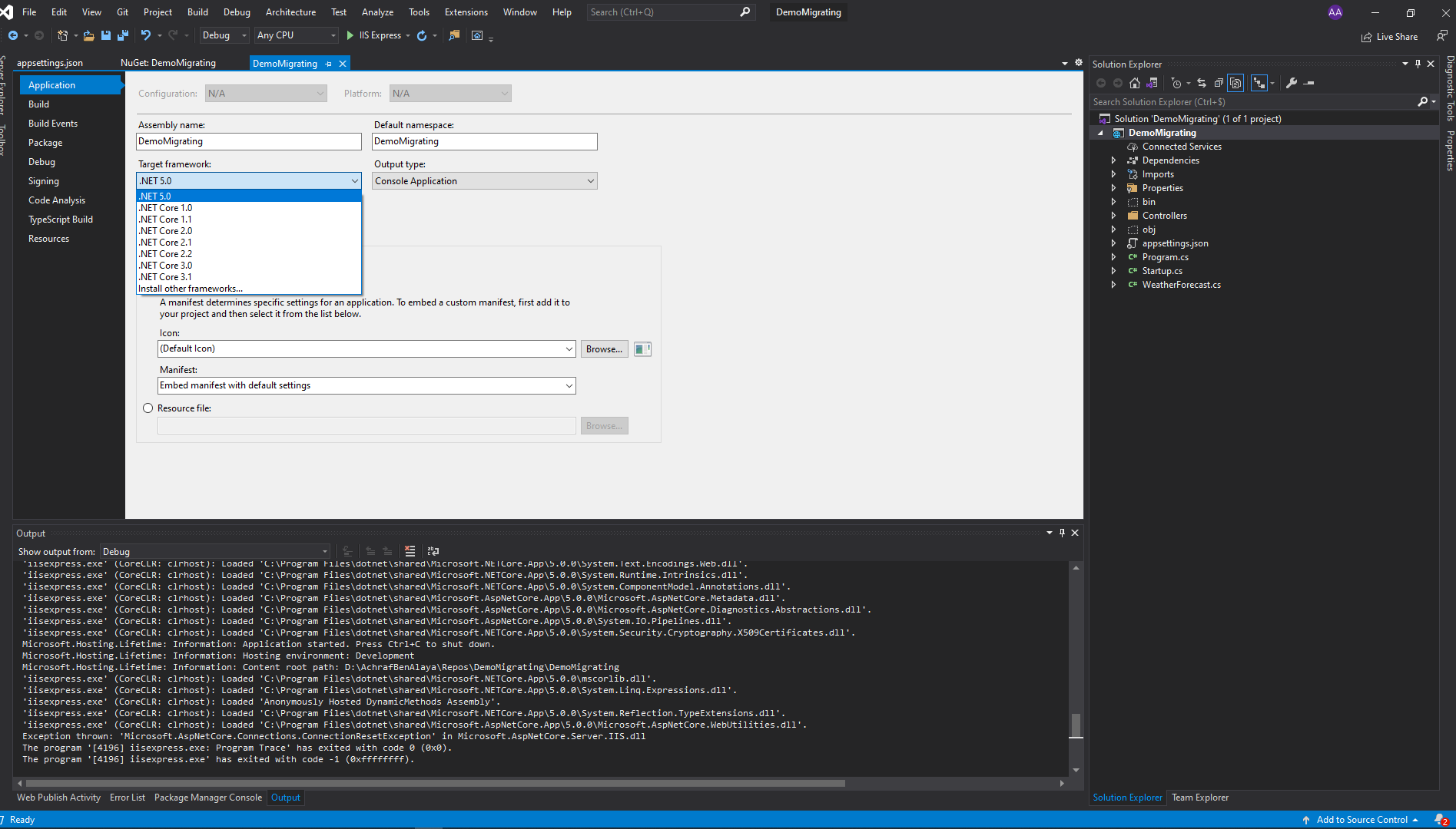 Migration From Asp Net Core 3 1 To 5 0 And Publish To Azure Achraf Migration From Asp Net Core 3 1 To 5 0 And Publish To Azure Achraf