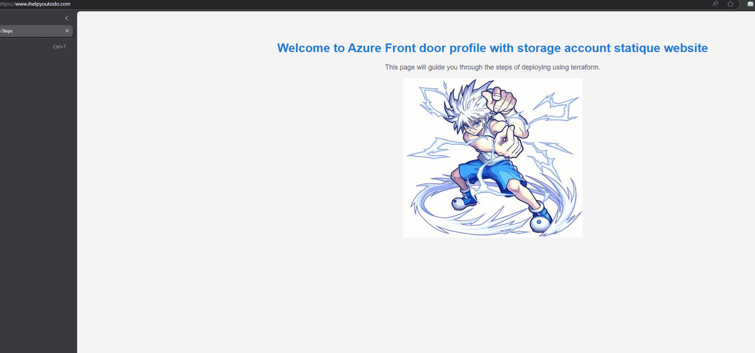 StepbyStep Guide Azure Front Door + Storage Account Static Website